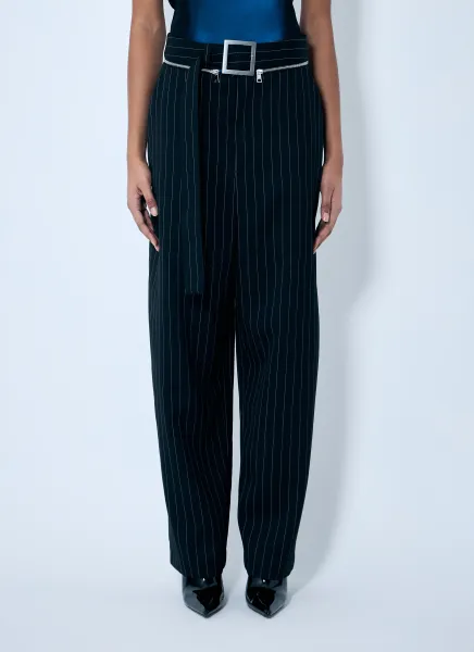 Pinstripe Wool Pants