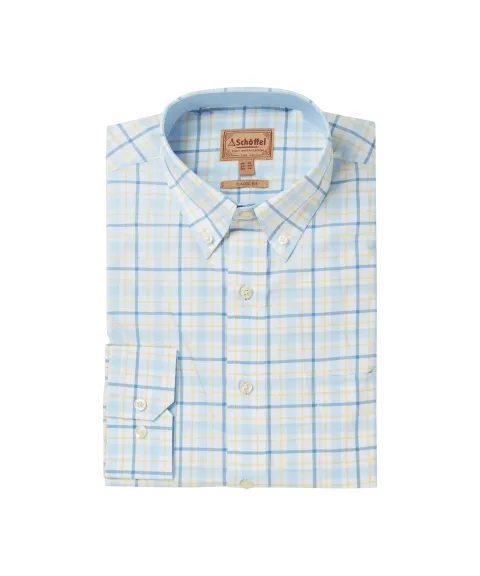 Schöffel Country Polstead Classic Shirt - Sky Blue/Pale Blue/Yellow