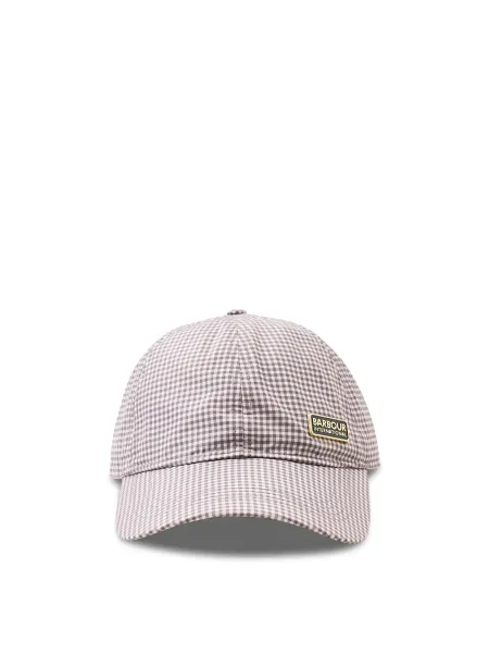 BARBOUR International Branton Gingham Cap - Truffle