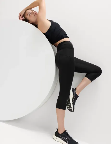 Goodmove Go Move Cropped Gym Leggings Black