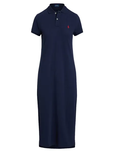 Mesh Polo Dress Newport Navy