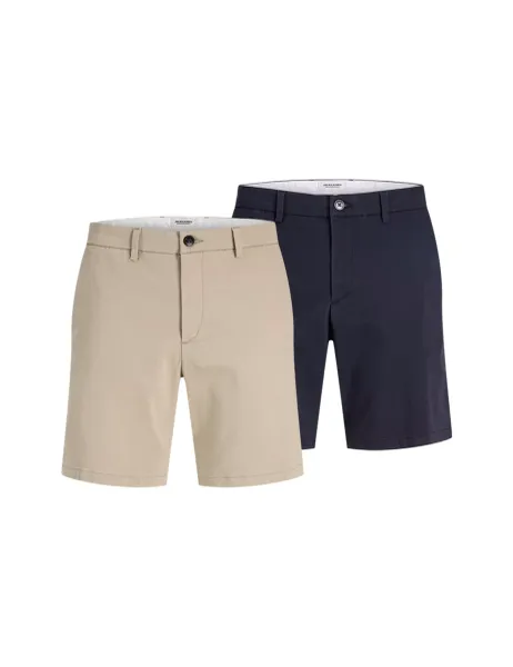 Jack & Jones 2 Pack Cotton Rich Chino Shorts Multi