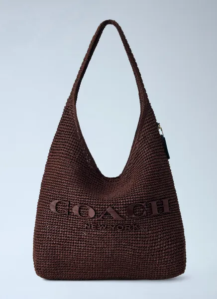 Refined Weave Straw Brooklyn Shoulder Bag 39