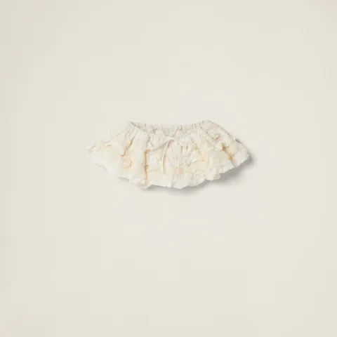 Slubbed canvas miniskirt