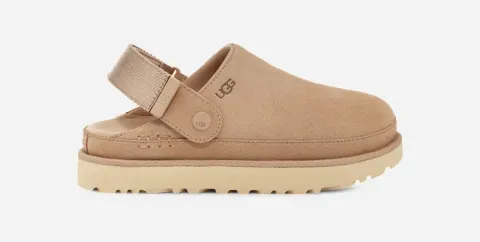 Goldenstar Clog for Women, Suede/Polyester