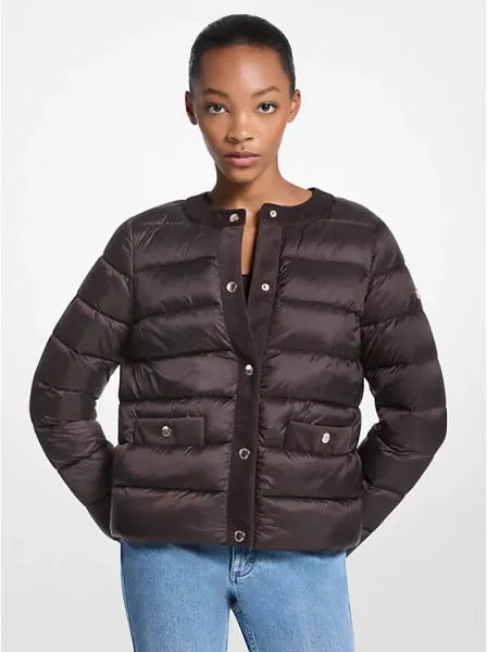 Packable Quilted Nylon Puffer Jacket