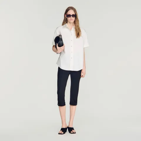 Pleated back shirt