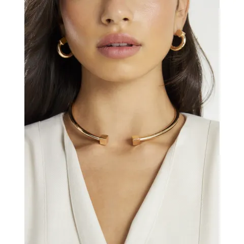 River Island Gold Hinged Necklace