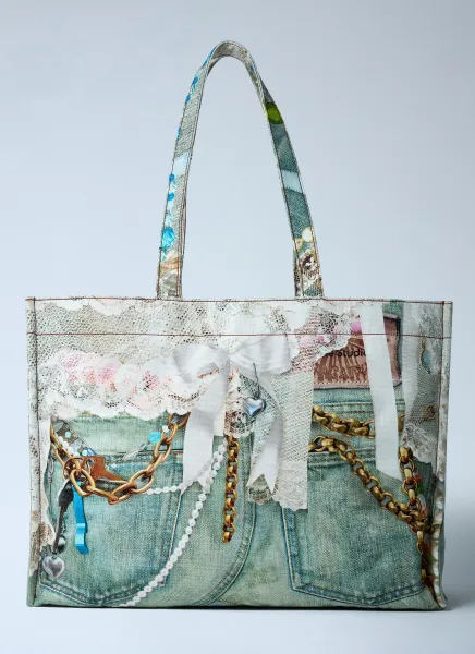 Logo Print Tote Bag