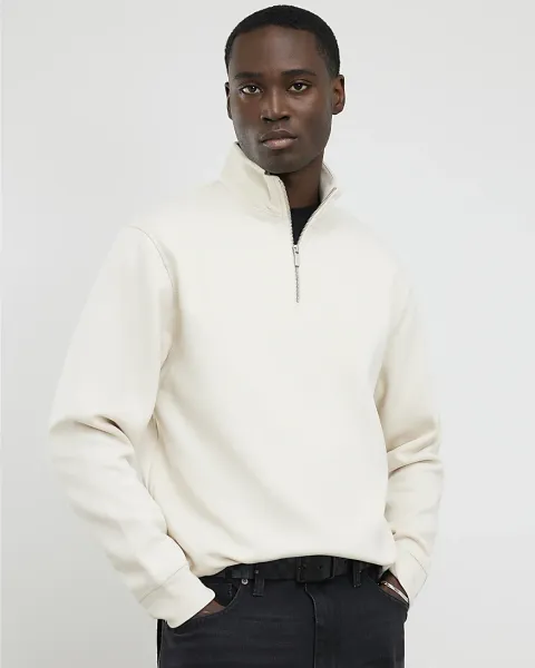 River Island Regular Fit Funnel Neck Sweatshirt