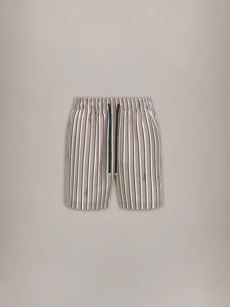 STRIPED SWIM TRUNK - Mocha