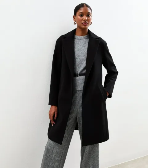 New Look Women's Black Unlined Tailored Coat