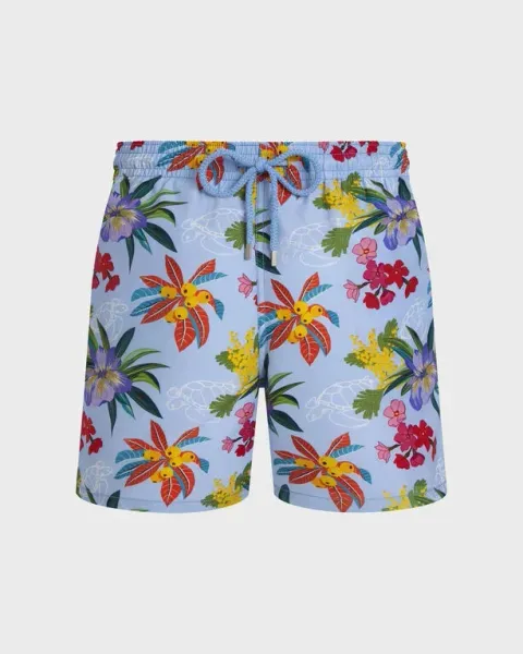 Vilebrequin Men Swim Shorts Garden Turtles