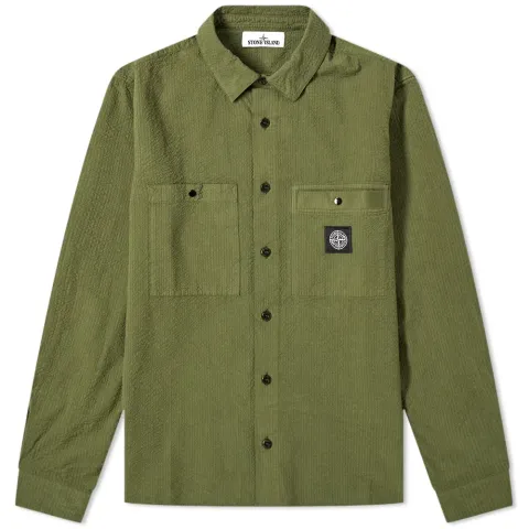 Seersucker Patch Overshirt