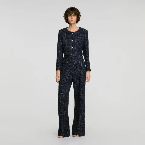 Decorative tweed trousers