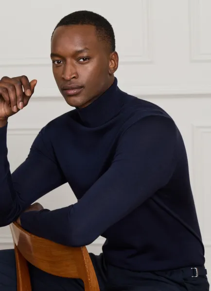 Merino Wool Roll Neck Jumper
