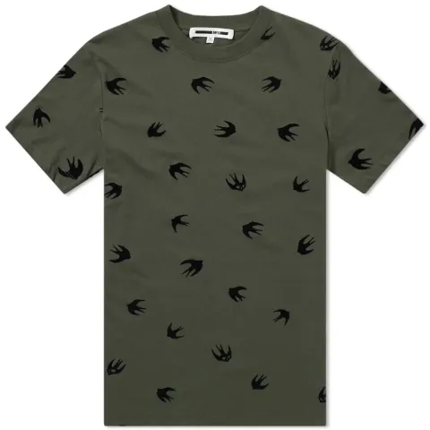 McQ by Alexander McQueen Flocked Swallow Tee
