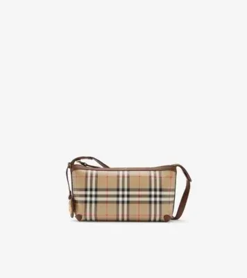 Mini Check Shoulder Bag in Archive beige