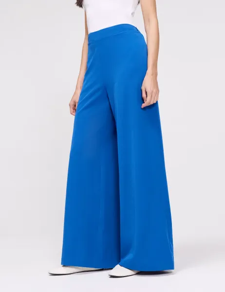 Finery London Elasticated Waist Wide Leg Trousers Cobalt