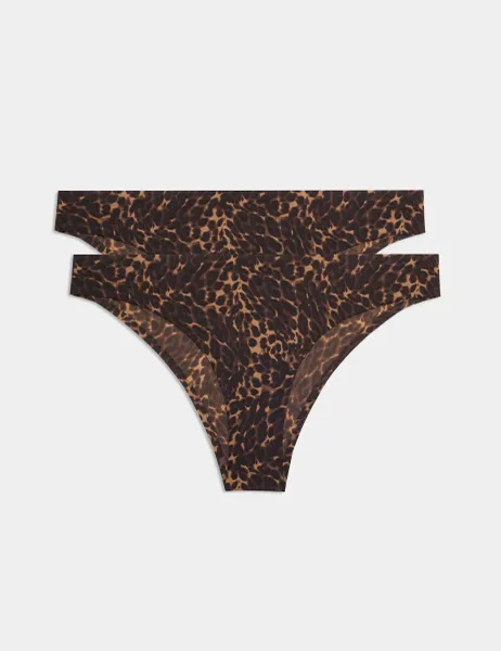 Body by M&S 2 Pack Body Invisibles Brazilian Knickers Brown Mix