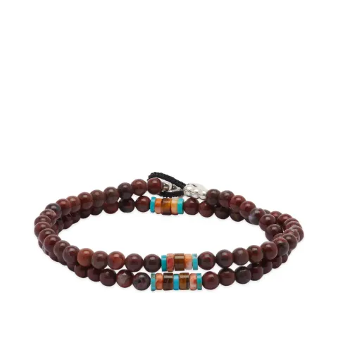Double Wrap Stone Bracelet