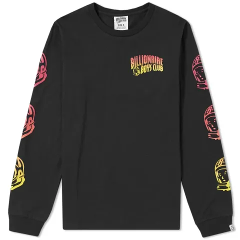 Long Sleeve Gradient Helmet Print Tee