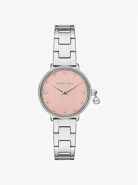 Mini Pyper Pavé Silver-Tone Watch