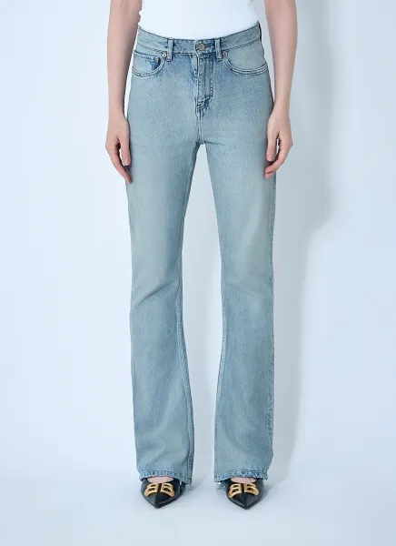 Bootcut Distressed Denim Jeans