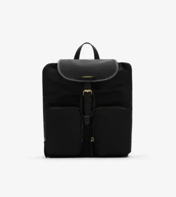 Medium Nylon Backpack in Black