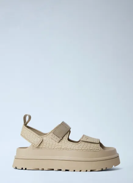W Goldenglow Embossed Sandals