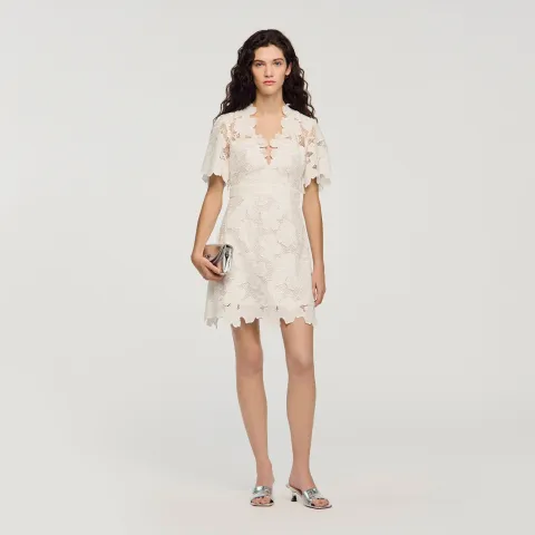 Flower print short dress
