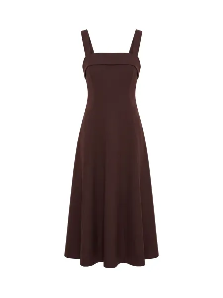 Forever New Harriet Low Back Bow Midi Dress - Deep Plum