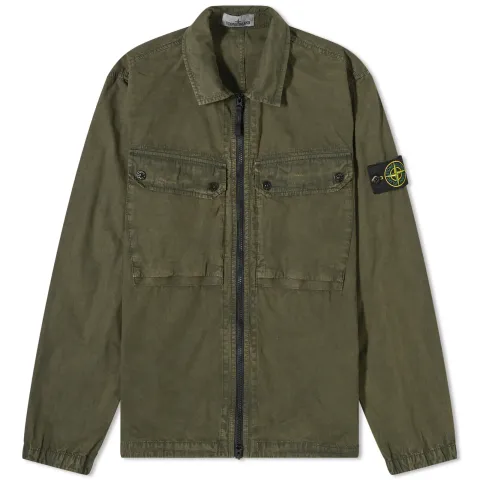 Garment Dyed Two Pocket Zip Overshirt