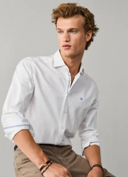 Hackett Tailored Fit Engineered Stripes Shirt