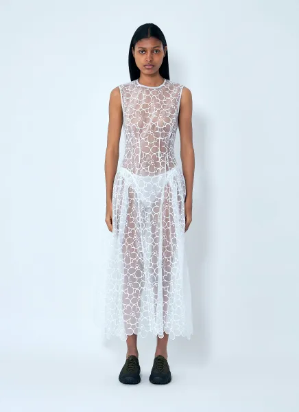 Sleeveless Lace Midi Dress