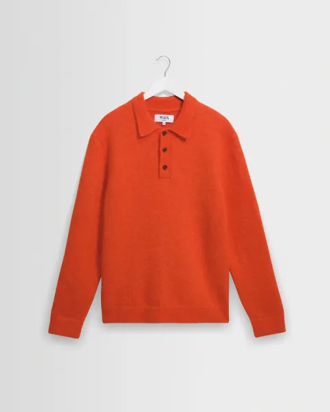 Ashford - Orange Fluffy Wool Polo