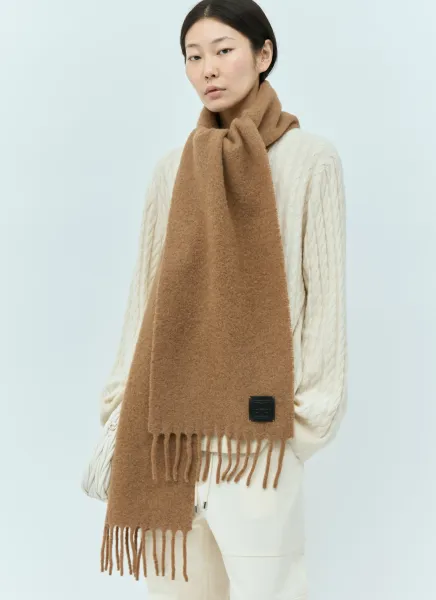 Monogram Leather Patch Scarf