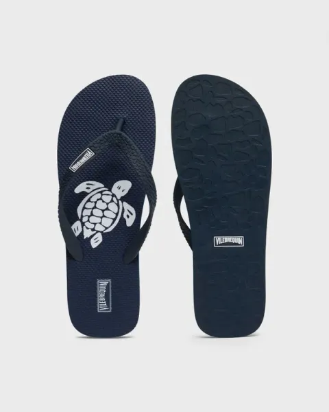 Vilebrequin Men Beach Flip Flops Turtle