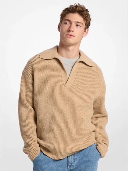 Michael Kors Ribbed Wool Blend Sweater