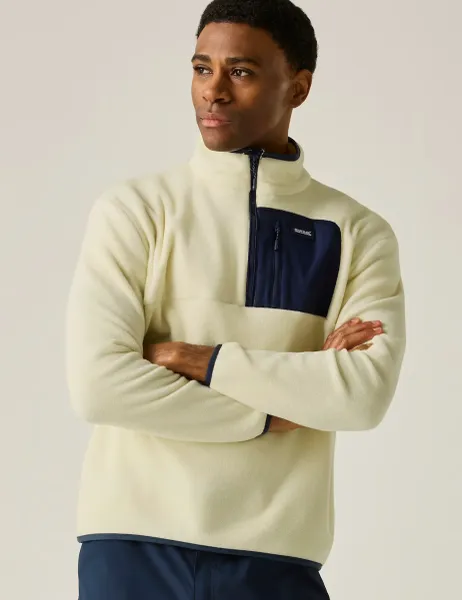 Frankie Funnel Neck Half Zip Fleece Beige