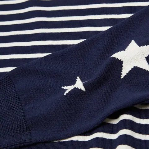 Star Panel Crew Neck Knit