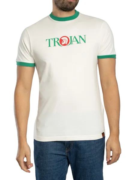 Trojan Logo Ringer T-Shirt