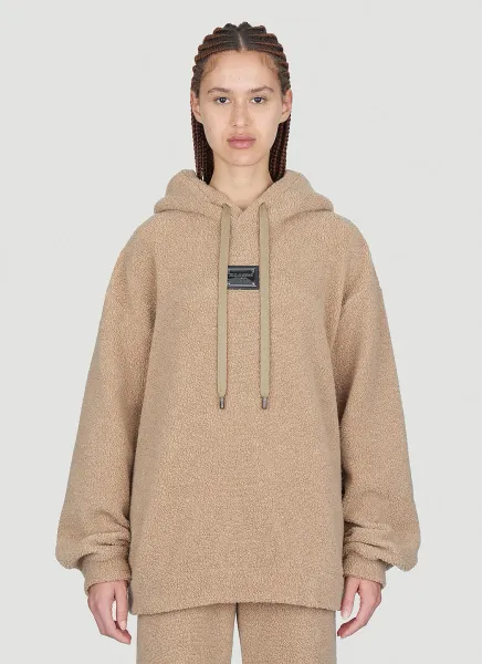 Logo Plaque Hooded Sweatshirt