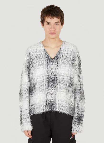 Hairy Plaid Cardigan