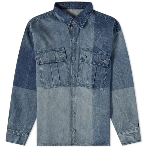 Panel Detail Denim Overshirt