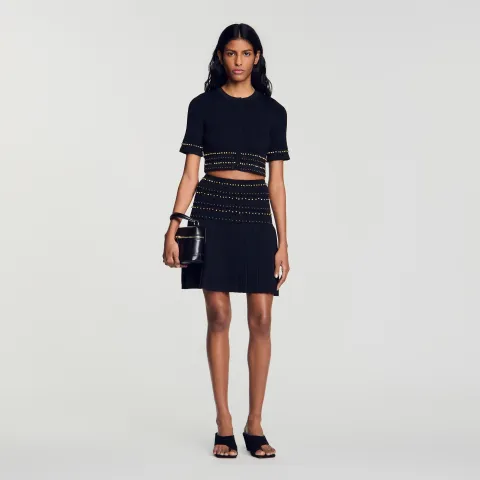 Short skirt with tassels