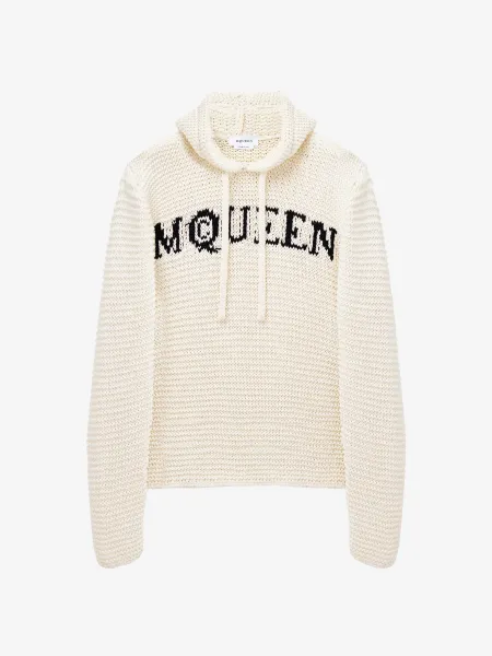 McQueen Logo Cropped Hoodie
