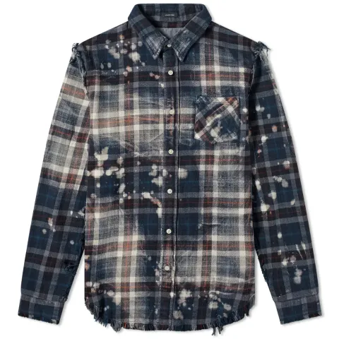 Bleached Shredded Seam Shirt