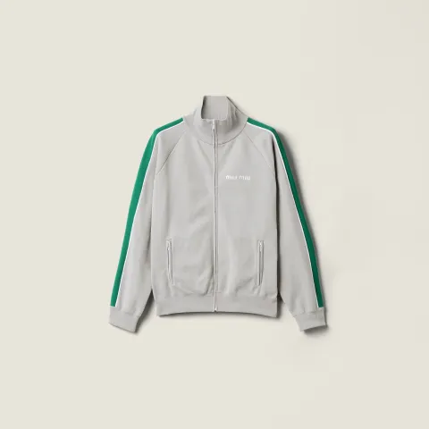 Technical yarn zipper sweatshirt