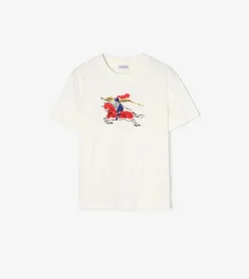 Knight Cotton T-shirt in Chalk white